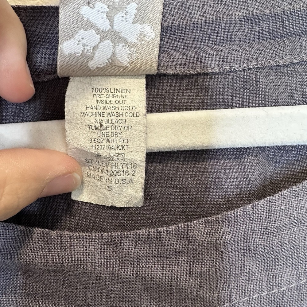 Match Point USA Linen Top Blouse Womens Size S Gray  Lagenlook Minimalist Resort - Picture 4 of 5